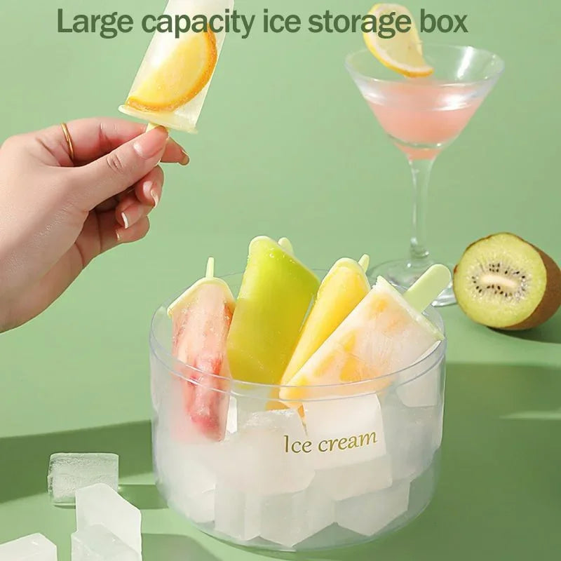 Popsicle Molds Food Grade Kids Ice Cream Popsicle Ice Cube DIY Dessert Popsicle Mould Tray Ice Cube Maker