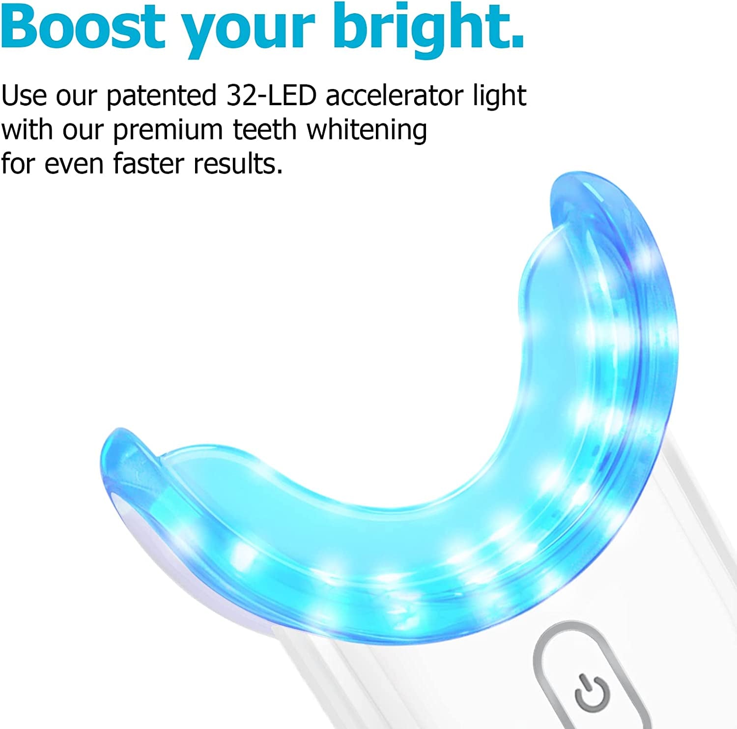 Teeth Whitening Kit Gel Pen Strips -  Specially Formulated for Sensitive Teeth, Gum, Braces Care 32X LED Light Tooth Whitener, Professional Oral Beauty Products Dental Tools 2 Mouth Trays