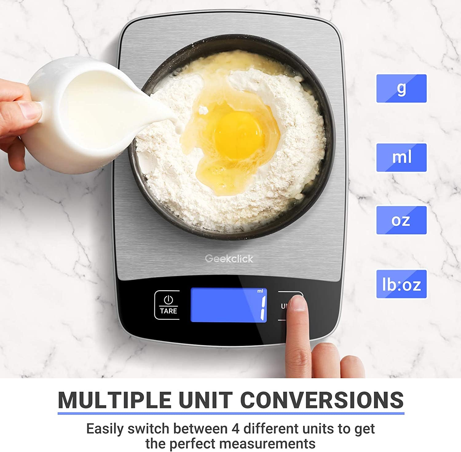 Professional title: "Compact Digital Kitchen Food Scale for Precise Weight Measurement in Grams and Ounces - Ideal for Baking, Cooking, Meal Prep, and Weight Management"