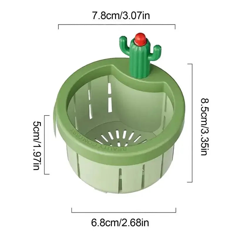 Sink Drain Basket Cactus Kitchen Sink Drain Strainer Anti-Clogging Food Waste Catcher Multi-Functional Kitchen Accessories