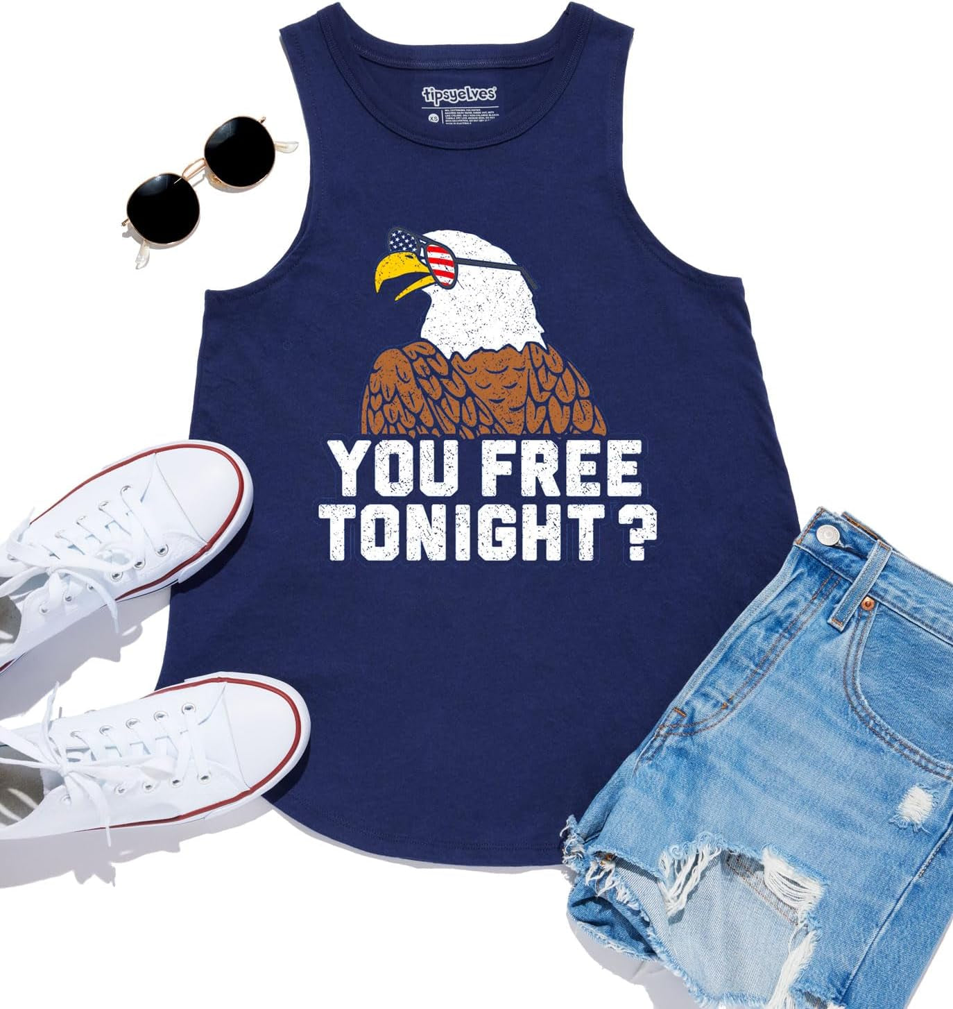 Women’S 4Th of July Tank Tops Cute Patriotic American Flag Shirt Sleeveless July Fourth Outfits