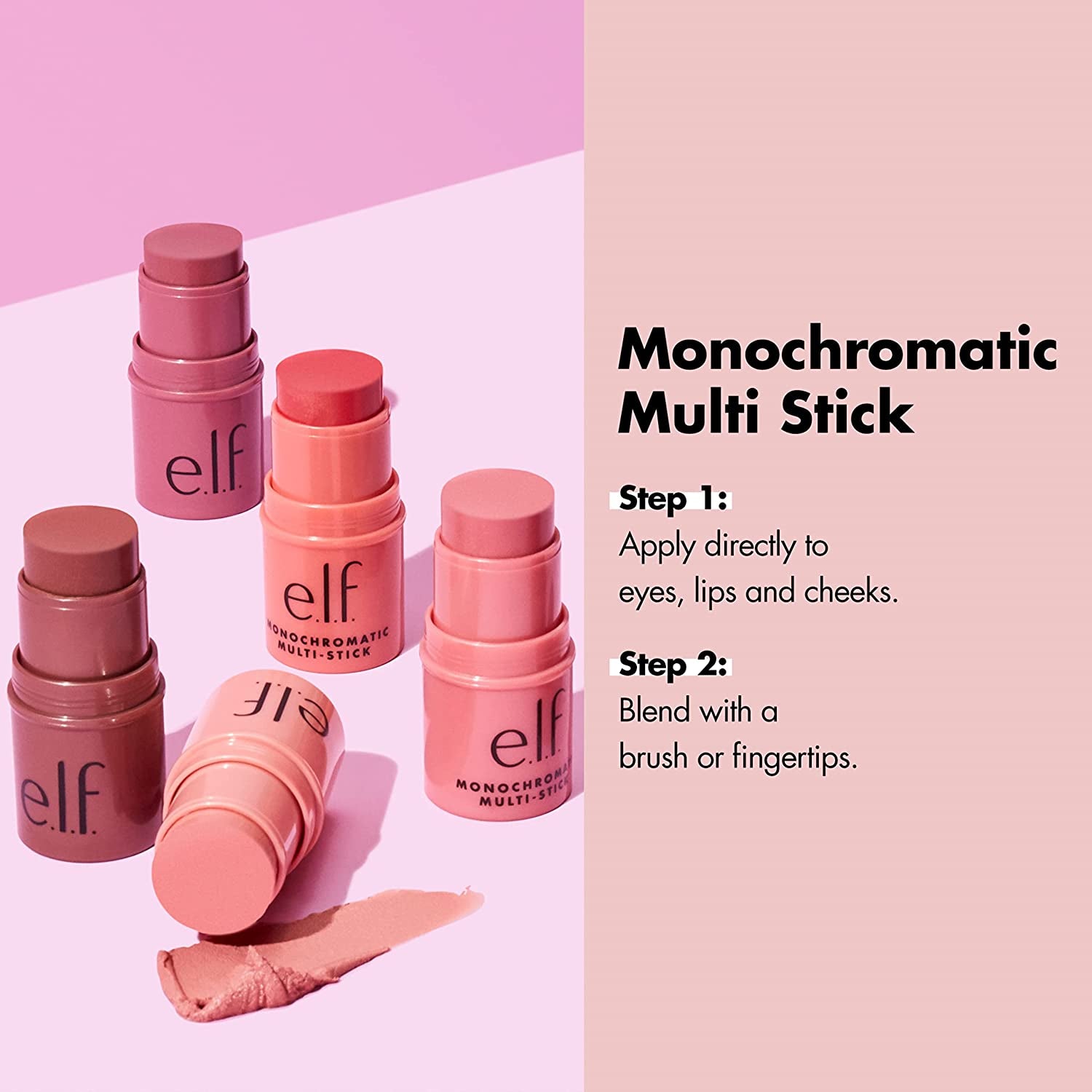 Monochromatic Multi Stick, Luxuriously Creamy & Blendable Color, for Eyes, Lips & Cheeks, Dazzling Peony, 0.17 Oz (5 G)