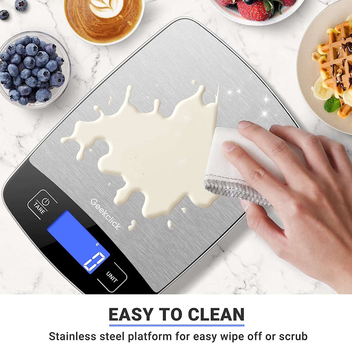 Professional title: "Compact Digital Kitchen Food Scale for Precise Weight Measurement in Grams and Ounces - Ideal for Baking, Cooking, Meal Prep, and Weight Management"