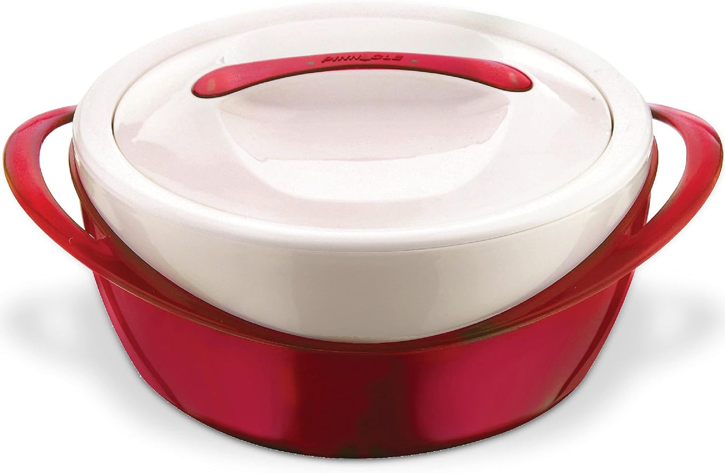 Large Insulated Casserole Dish with Lid 3.6 Qt. Elegant Hot Pot Food Warmer/Cooler -Thermal Soup/Salad Serving Bowl Stainless Steel Hot Food Container–Best Gift Set for Moms –Holidays Red