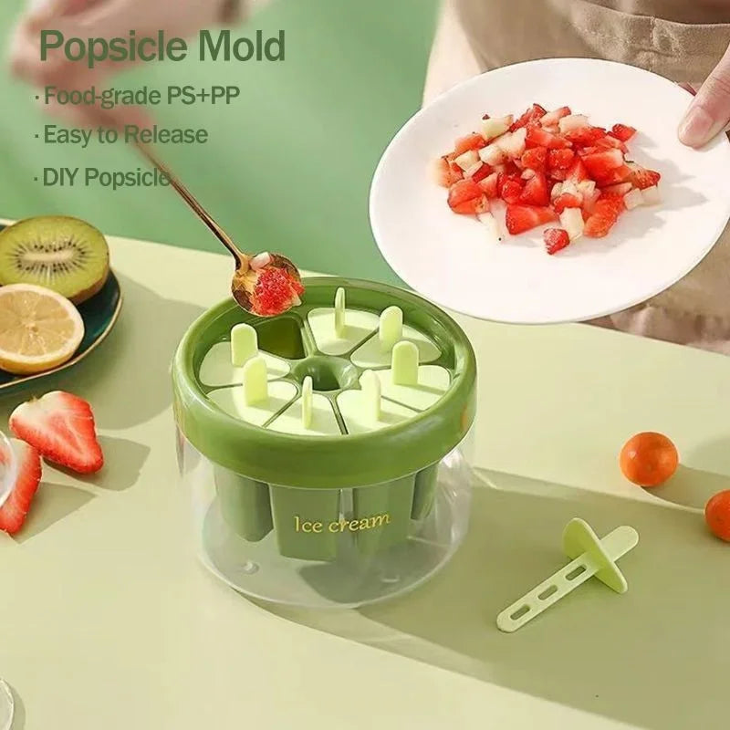 Popsicle Molds Food Grade Kids Ice Cream Popsicle Ice Cube DIY Dessert Popsicle Mould Tray Ice Cube Maker