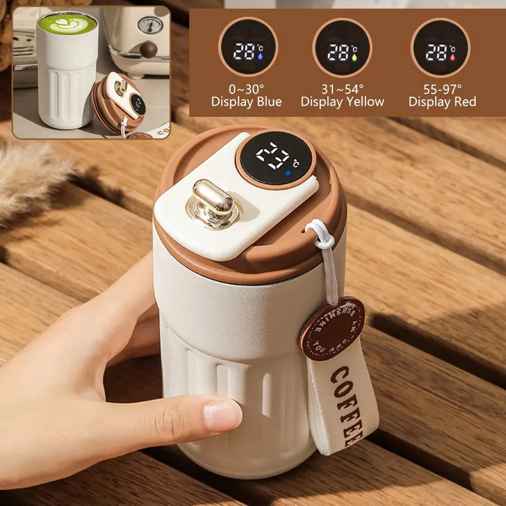 LED Temperature Display Smart Thermos Bottle - 316 Stainless Steel Tumbler Mug